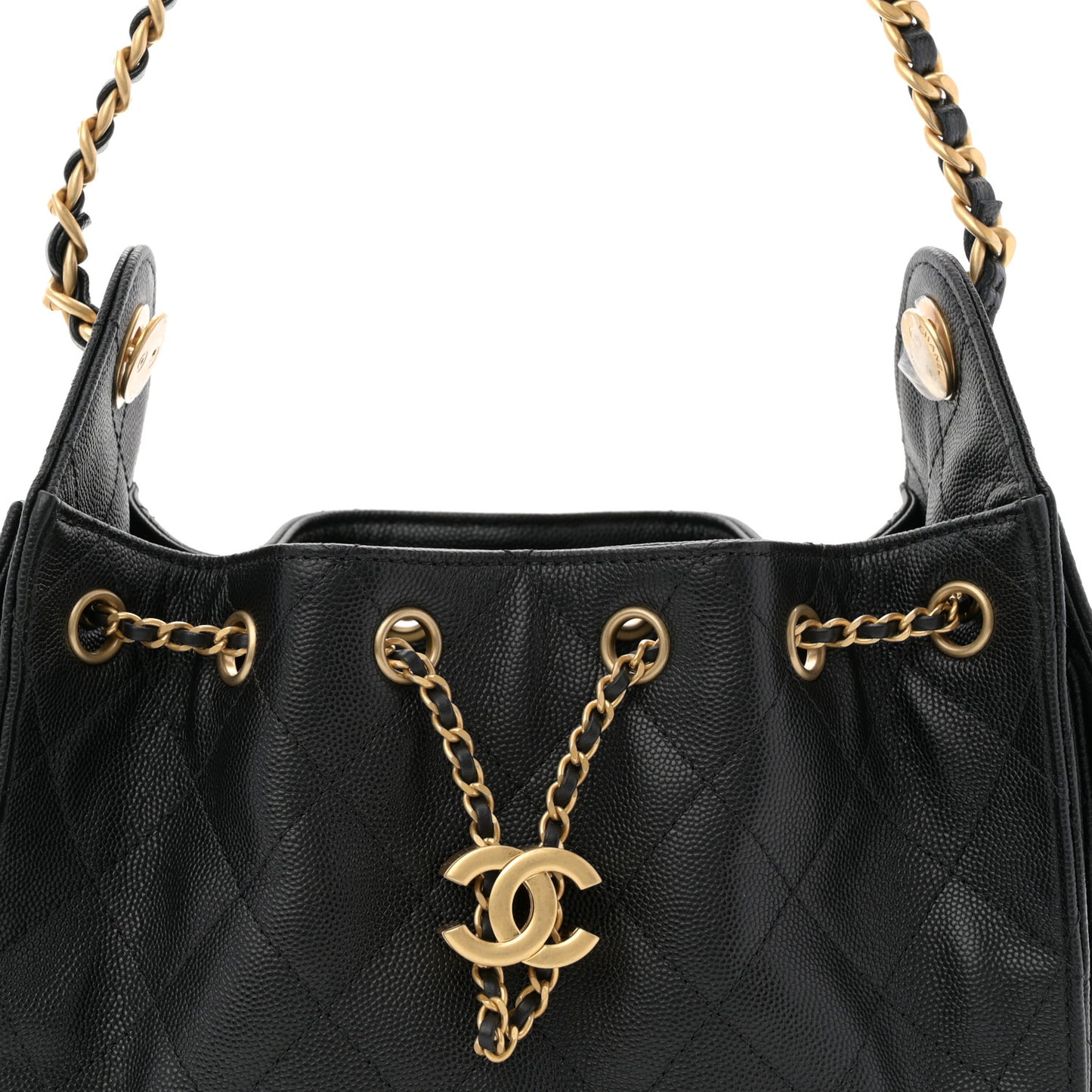 Caviar Quilted Mini Chanel 25 Handbag Black