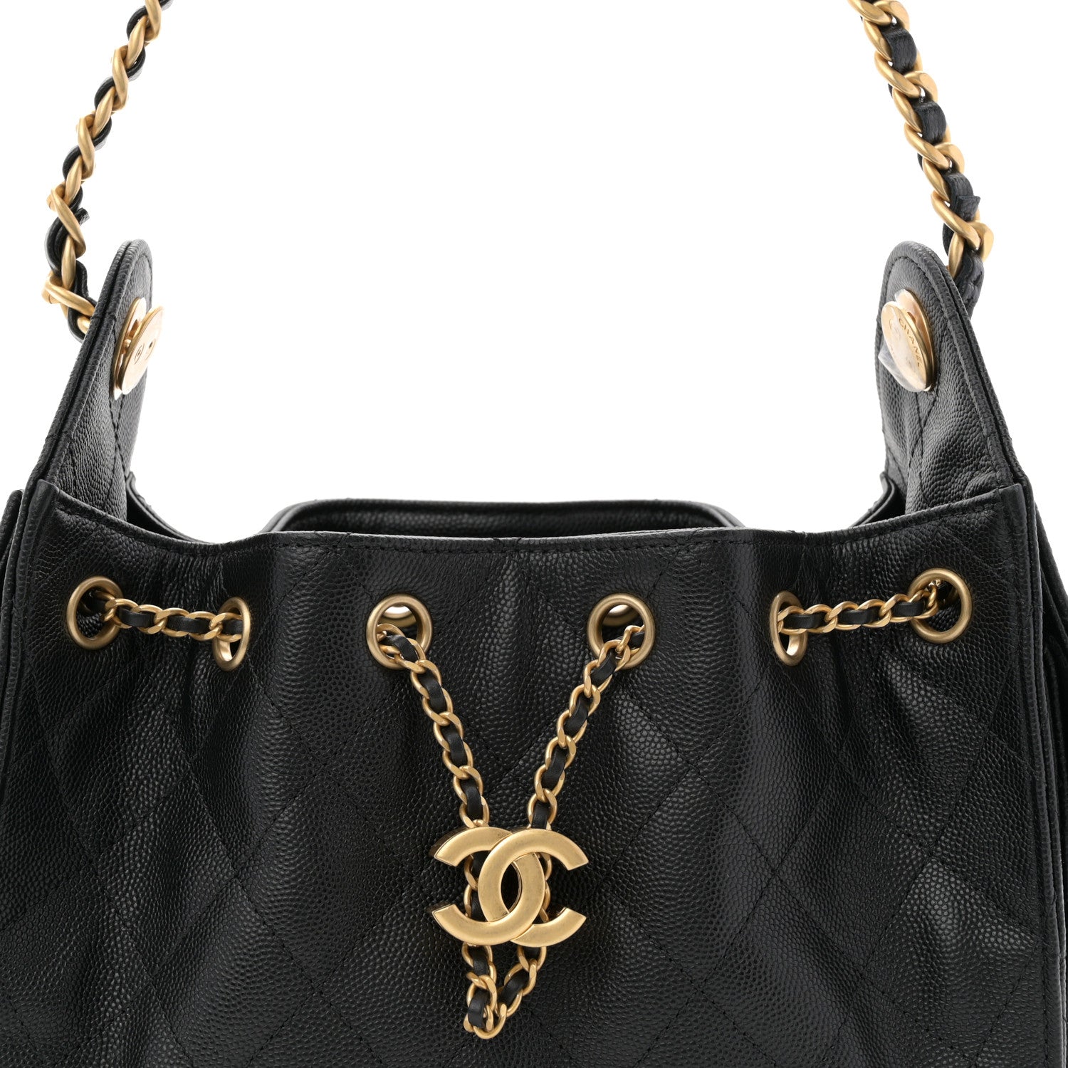 Chanel Caviar Quilted Mini Chanel 25 Handbag Black 8 of 11
