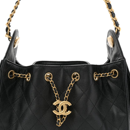 Chanel Caviar Quilted Mini Chanel 25 Handbag Black 8 of 11