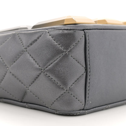 Chanel Metallic Lambskin Plexiglass Evening Art Camera Case Silver 9 of 11