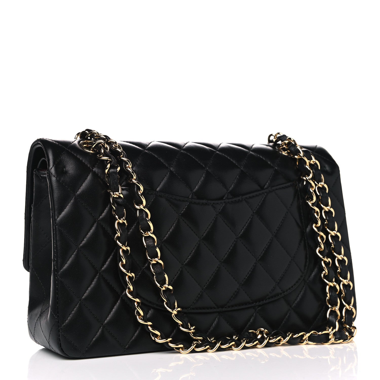 Chanel Lambskin Quilted Medium Double Flap Black 2 of 6
