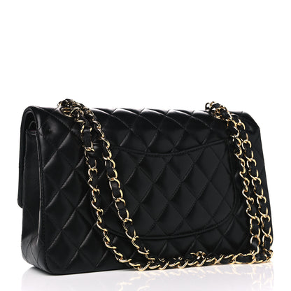 Chanel Lambskin Quilted Medium Double Flap Black 2 of 6
