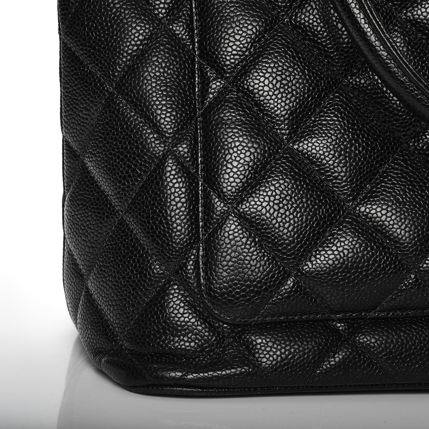 Caviar Quilted Medallion Tote Black