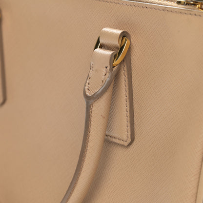 Prada Saffiano Lux Mini Galleria Double Zip Tote Sabbia 14 of 14