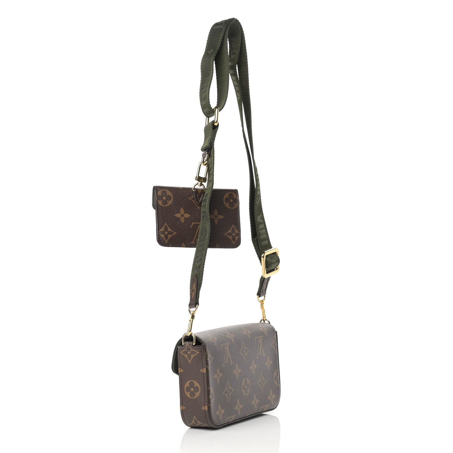 Monogram Felicie Strap & Go Kaki