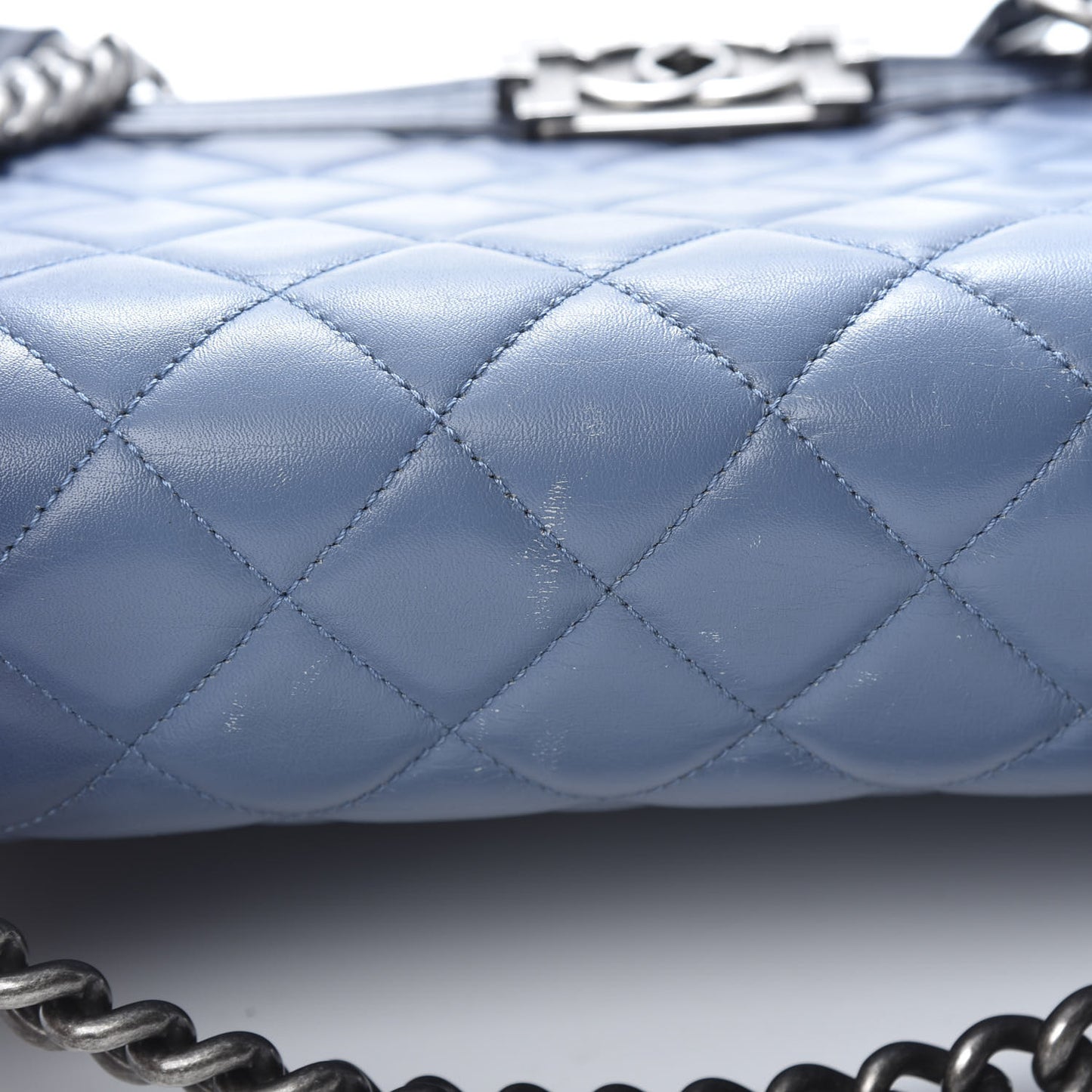 Calfskin Ombre Faded Quilted New Medium Boy Flap Blue
