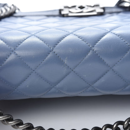 Chanel Calfskin Ombre Faded Quilted New Medium Boy Flap Blue 15 of 16