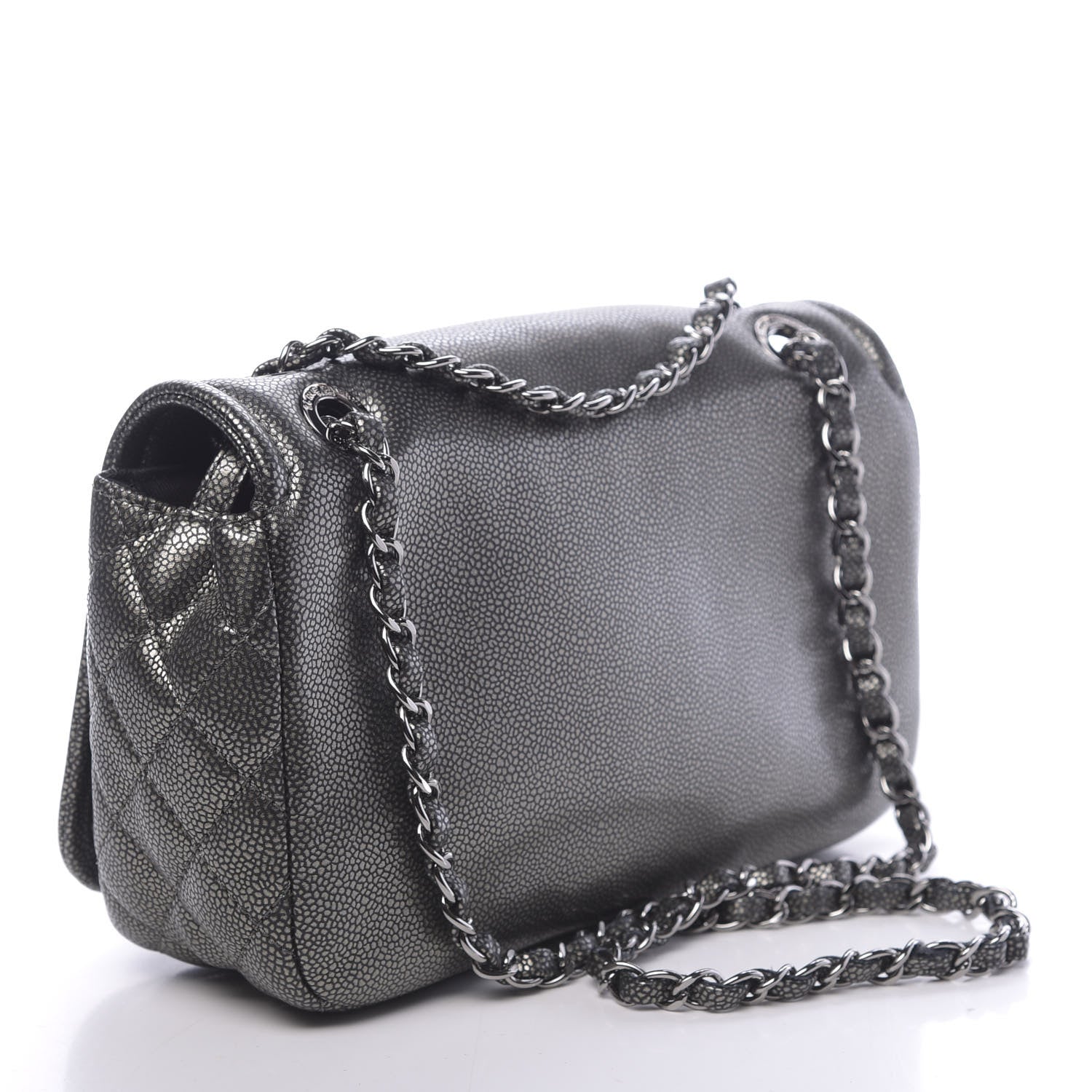 Chanel Metallic Caviar Medium Timeless CC Flap Dark Silver 3 of 11