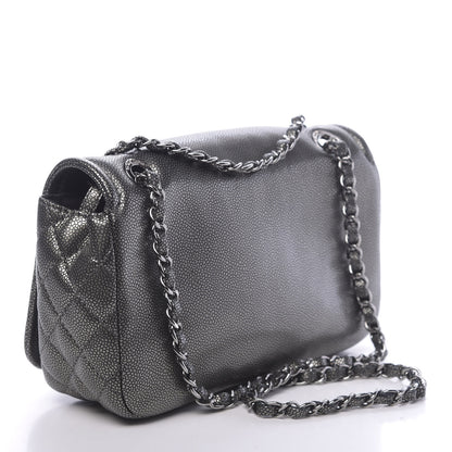 Chanel Metallic Caviar Medium Timeless CC Flap Dark Silver 3 of 11