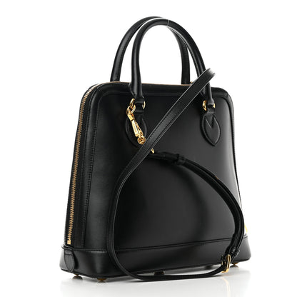 Gucci Boarded Plutone Calfskin Horsebit 1955 Top Handle Bag Black 3 of 15