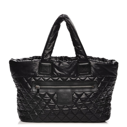 Chanel Nylon Quilted Large Coco Cocoon Tote Black 1 of 9