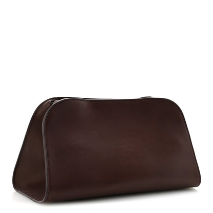 The Row Polished Saddle Calfskin Peggy Clutch Burgundy 3 of 9