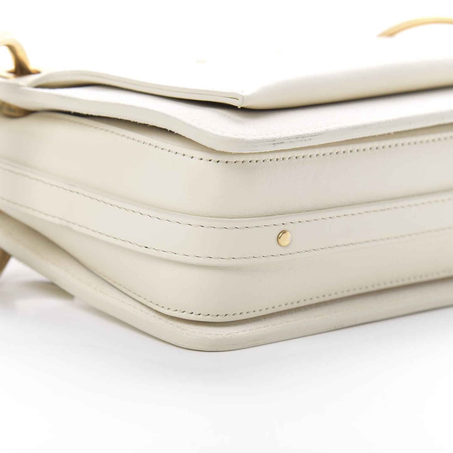 Calfskin Medium Roy Bag Natural White