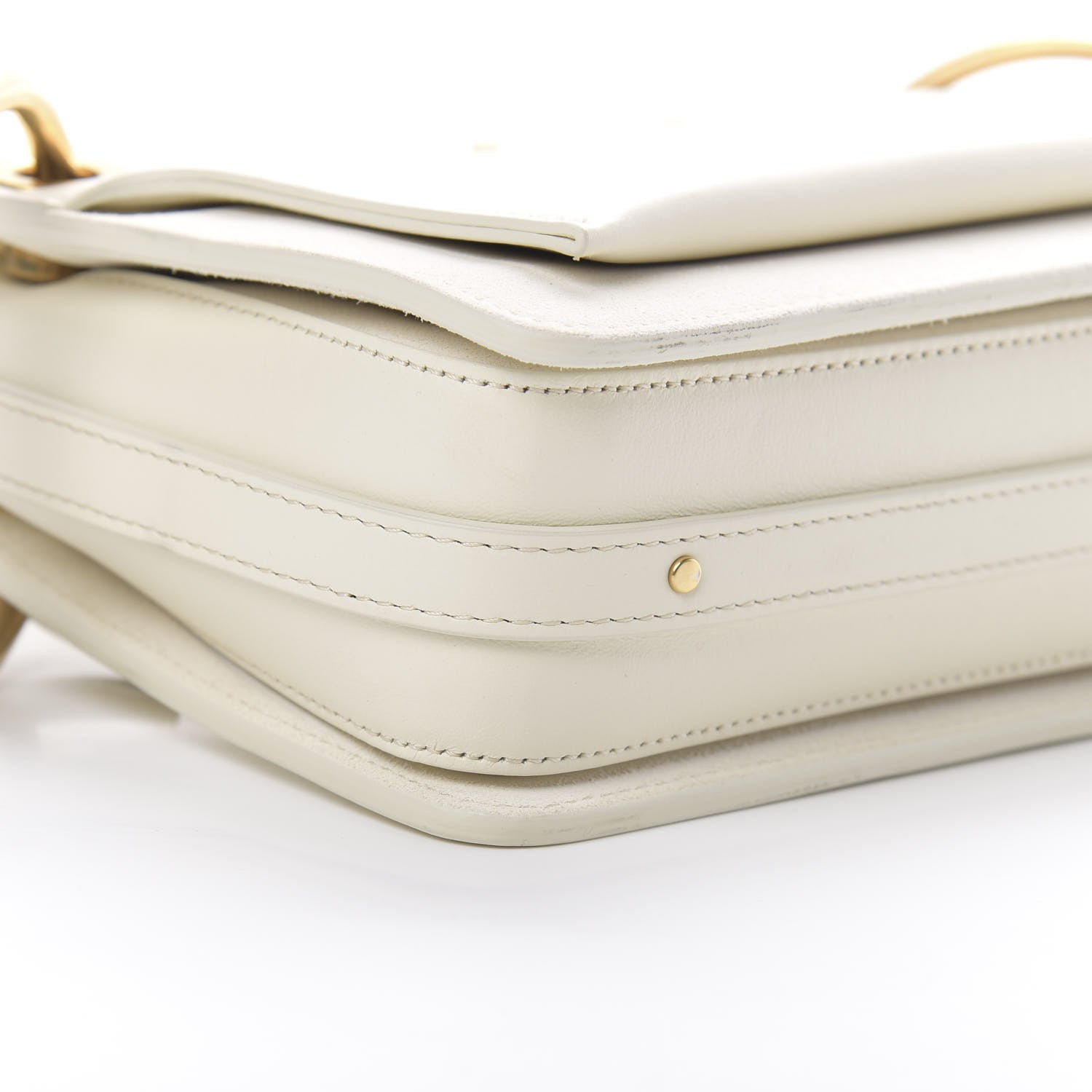 Chloe Calfskin Medium Roy Bag Natural White 9 of 13