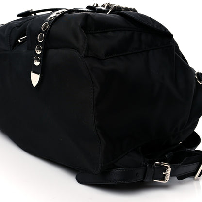 Prada Nylon New Vela Studded Backpack Black 8 of 11