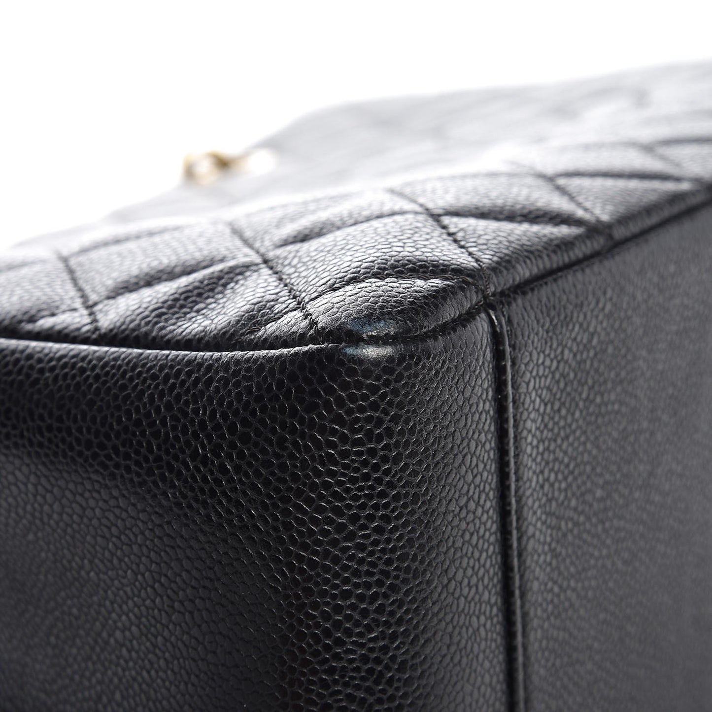 Caviar Quilted Grand Shopping Tote GST Black