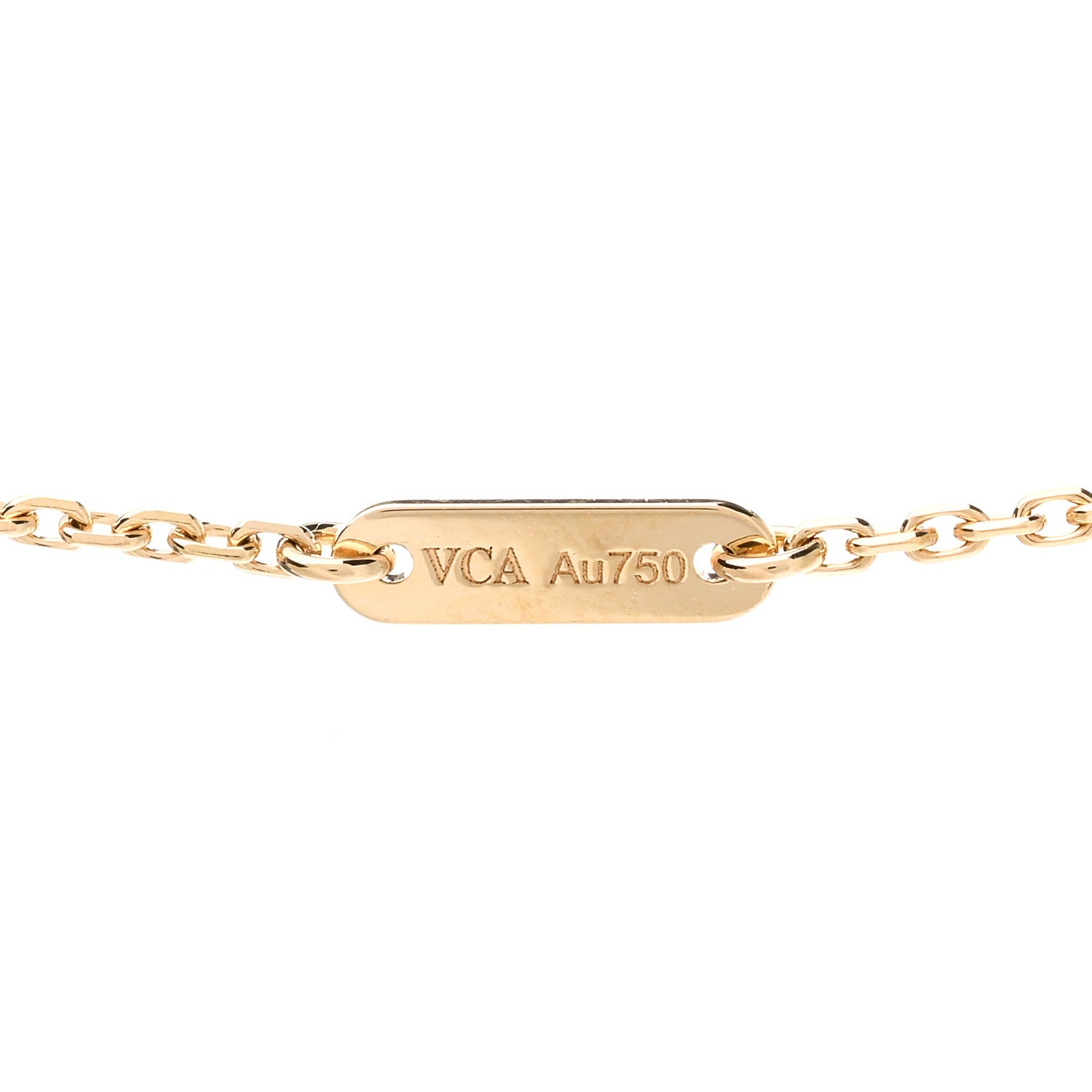 Van Cleef & Arpels 18K Yellow Gold Mother of Pearl Sweet Alhambra Pendant Necklace 4 of 5