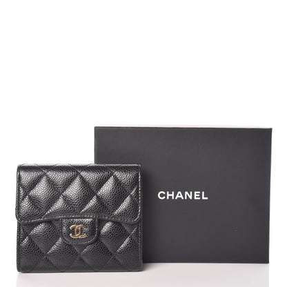 Chanel Caviar Quilted Compact Flap Wallet Black 8 of 8