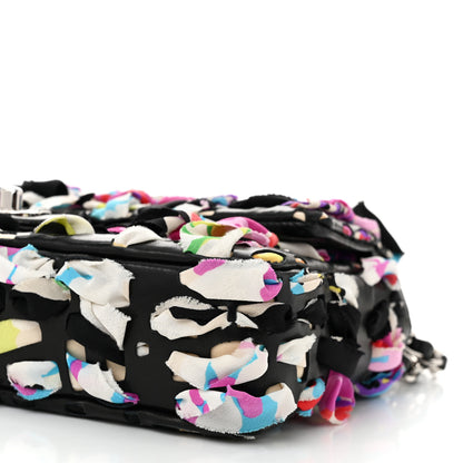 Chanel Silk Lambskin Ribbon Classic Flap Bag Turquoise Multicolor 10 of 11