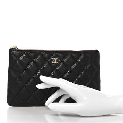 Chanel Caviar Quilted Small Zipped Pouch Black 2 of 7