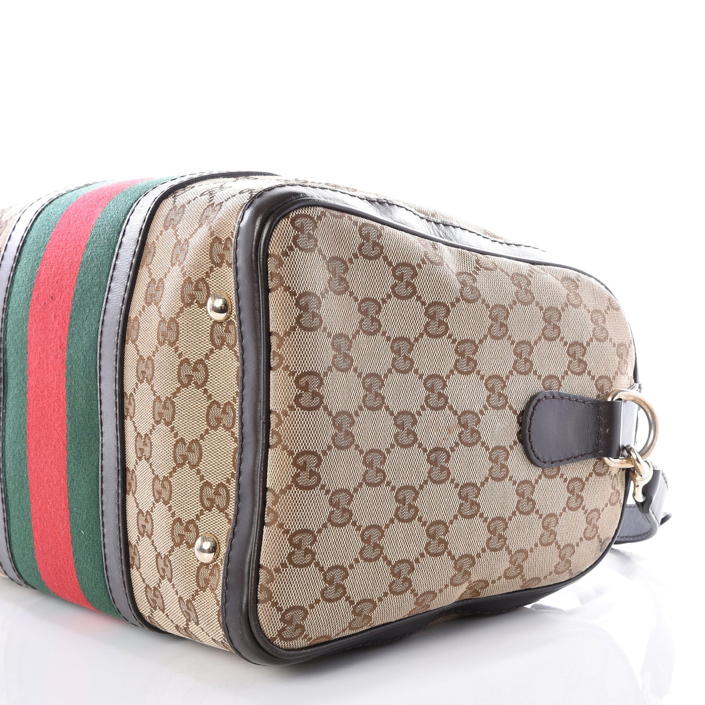 Monogram Vintage Web Medium Boston Dark Brown