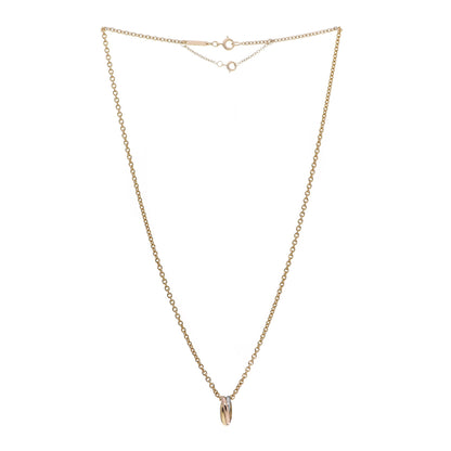 Cartier 18K Pink Yellow White Gold Baby Trinity Pendant Necklace 3 of 6