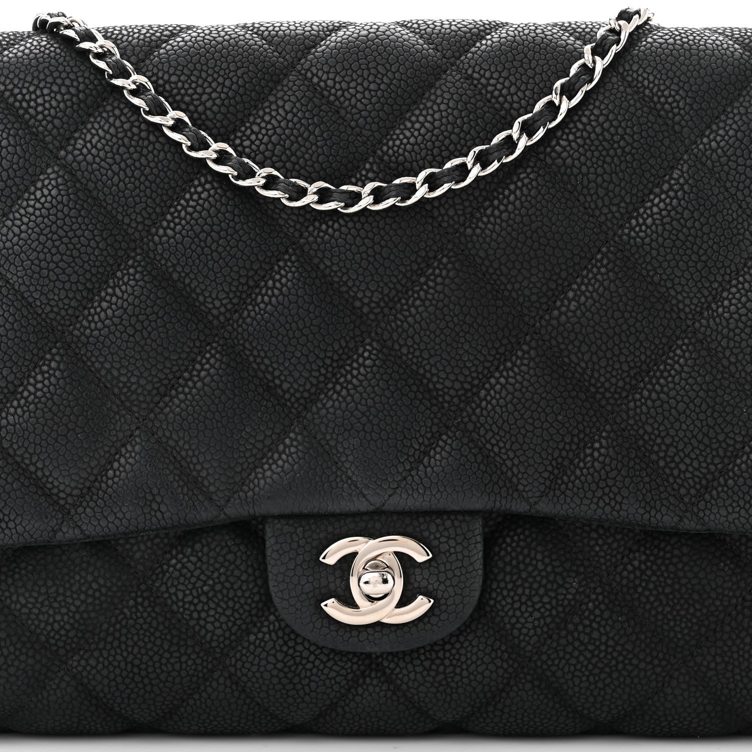 Chanel Caviar Quilted Clutch With Chain Flap Black 8 of 12