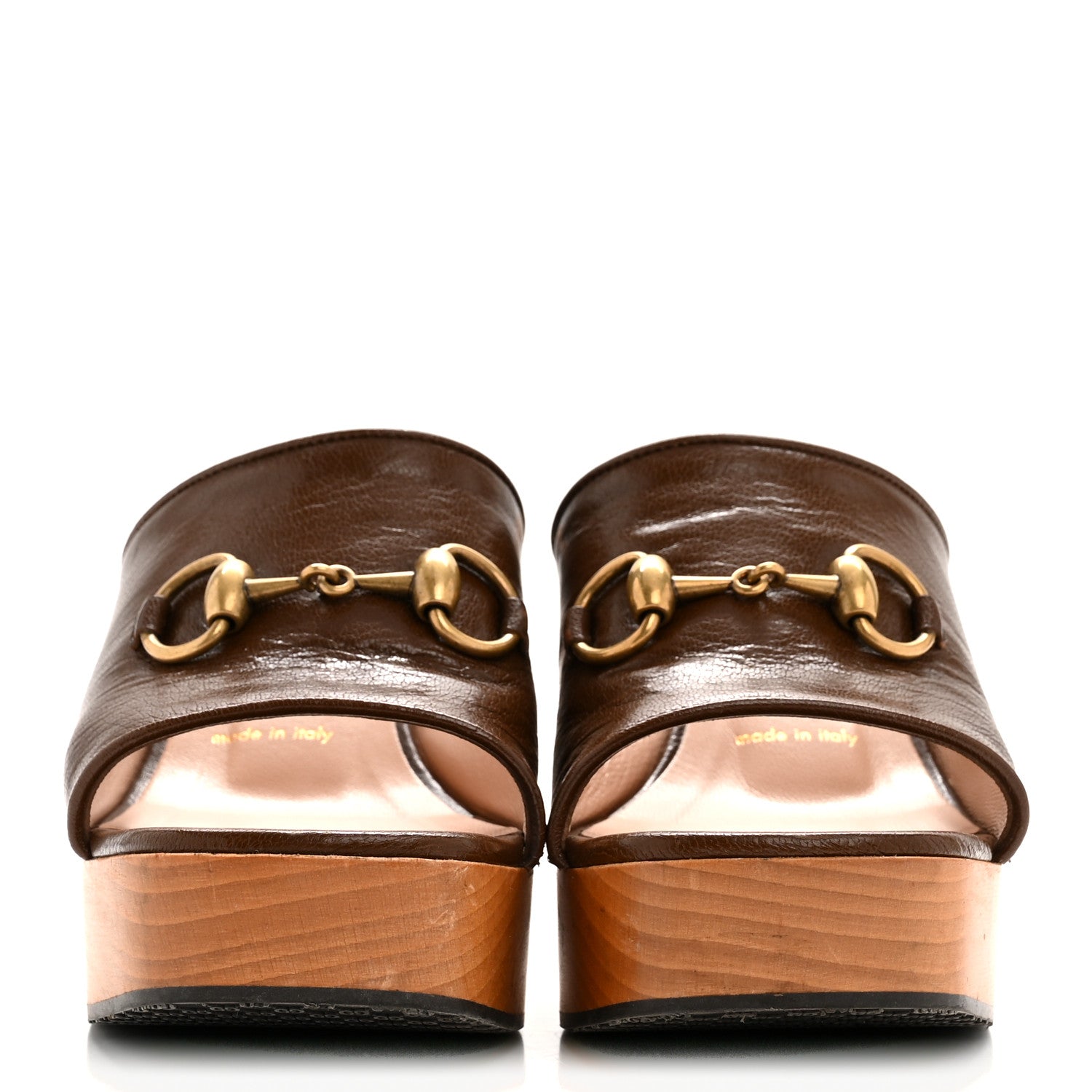Gucci Granada Kid Houdan Platform Slide Sandals 35.5 Brown 3 of 11