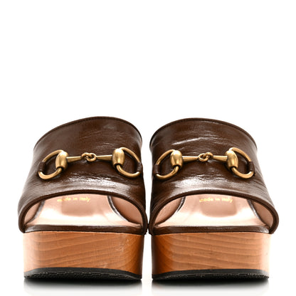 Gucci Granada Kid Houdan Platform Slide Sandals 35.5 Brown 3 of 11