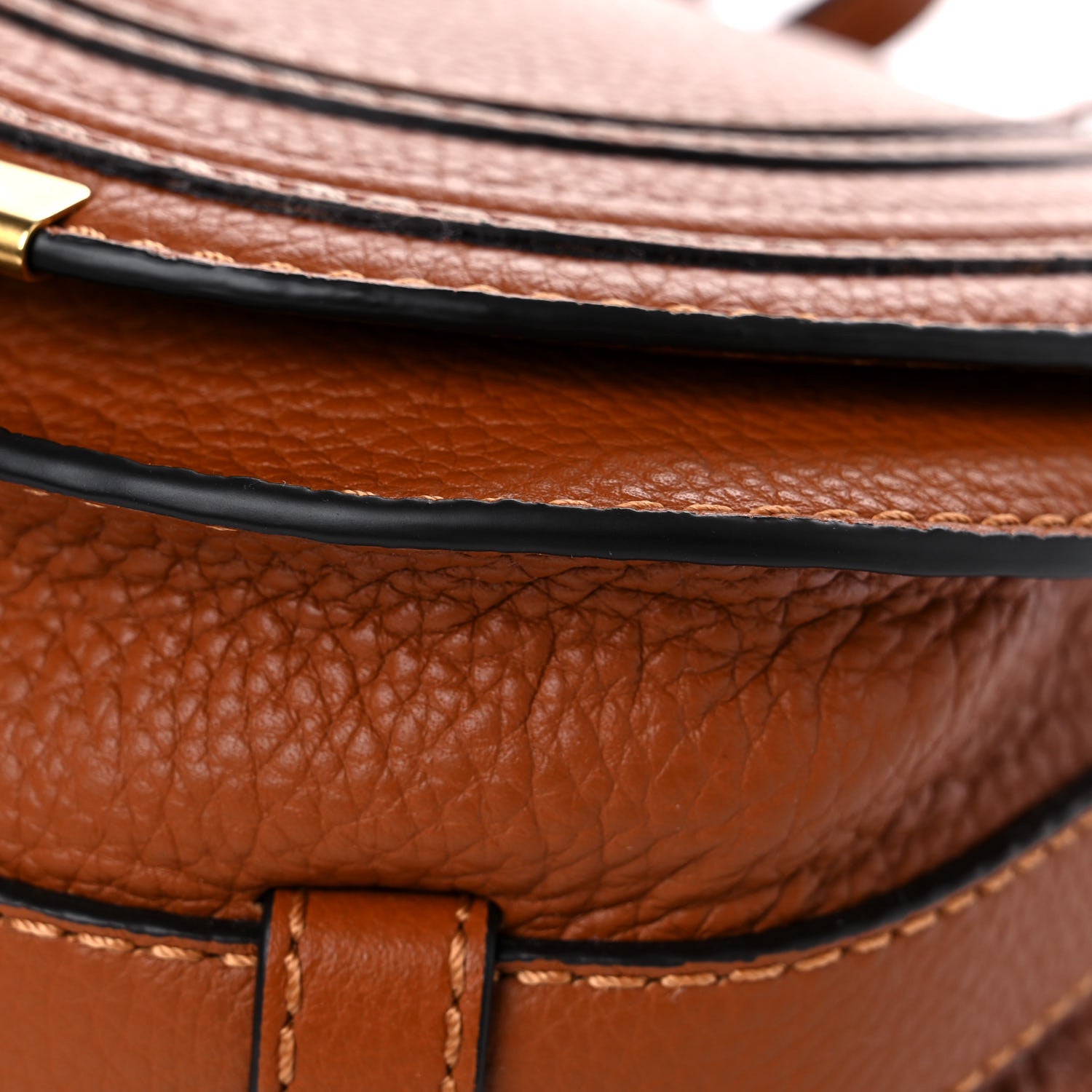 Chloe Calfskin Mini Marcie Round Crossbody Bag Tan 8 of 11