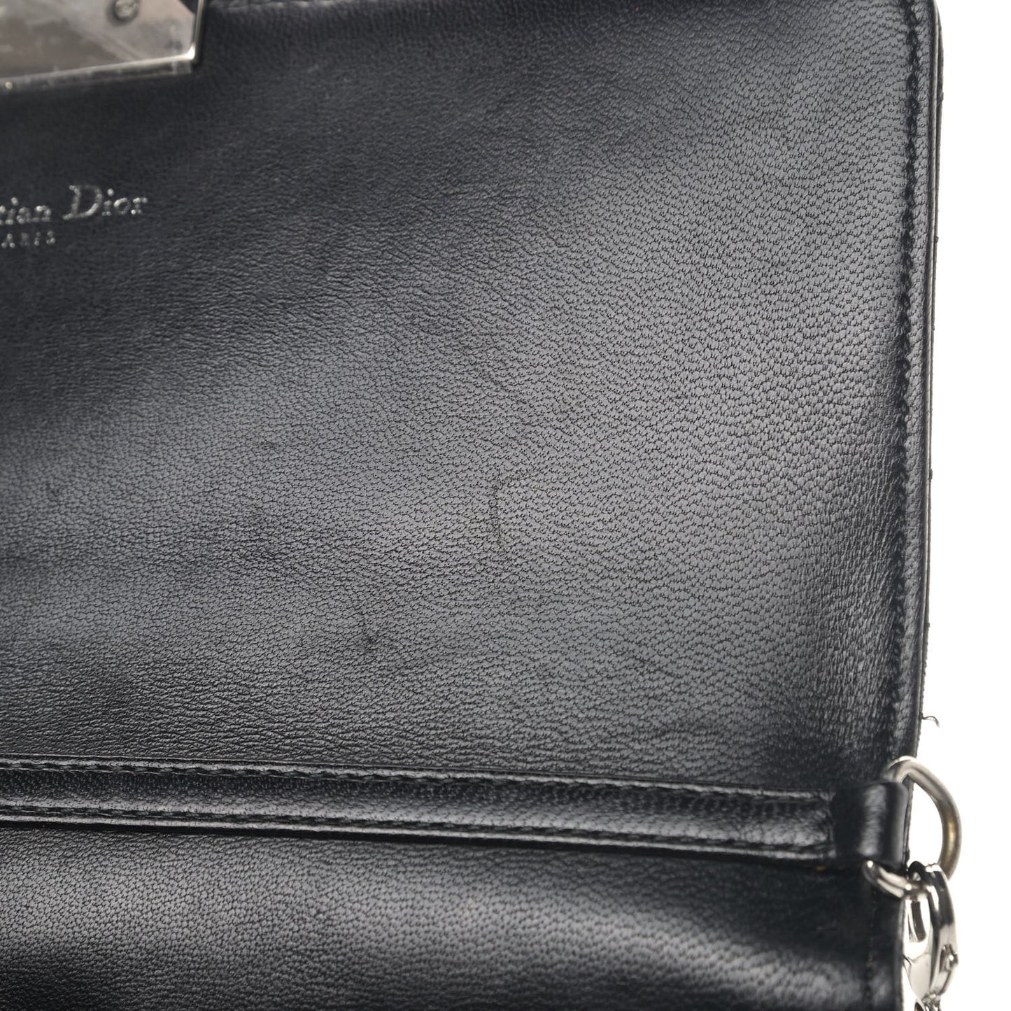 Lambskin Cannage Miss Dior Promenade Pouch Black