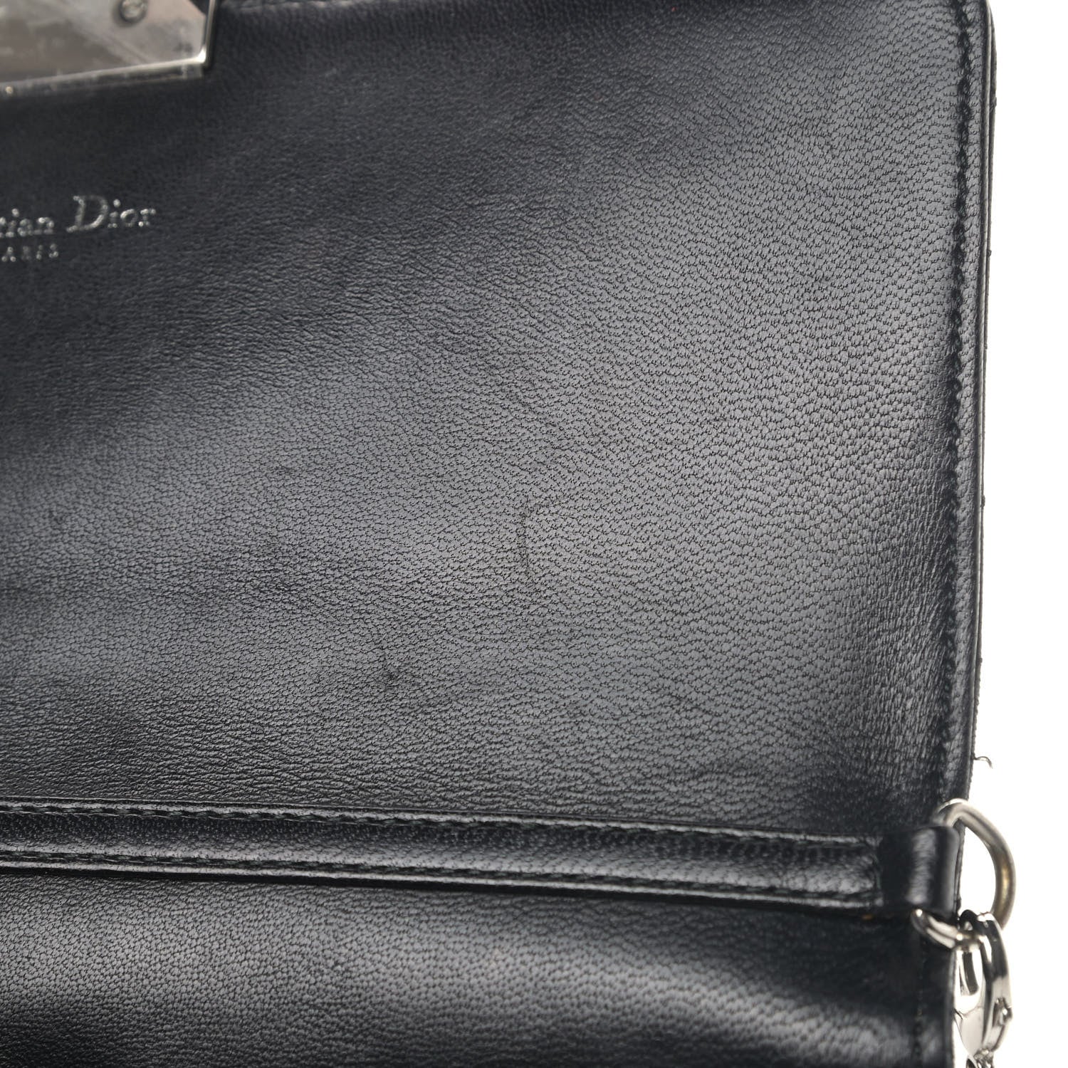 Christian Dior Lambskin Cannage Miss Dior Promenade Pouch Black 6 of 7