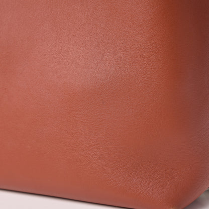 Celine Shiny Smooth Calfskin Zebra Printed Felt Small Twisted Cabas Chalk Brick 13 of 28