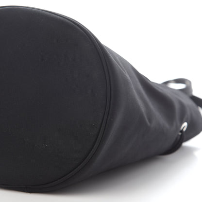 Balenciaga Recycled Sport Nylon Logo Embroidered Wheel Drawstring Bucket Bag Black 7 of 7