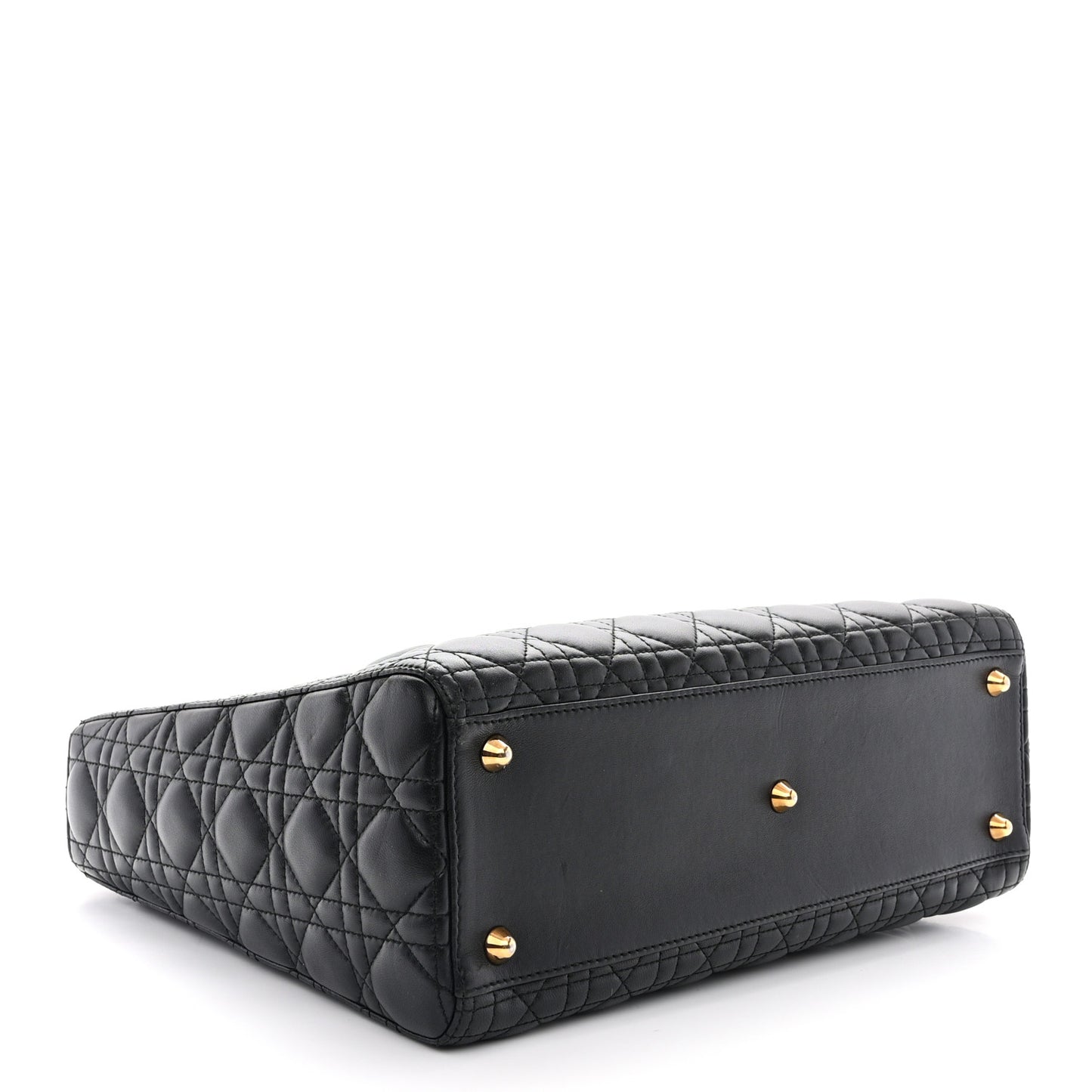 Lambskin Cannage Large Lady Dior Black