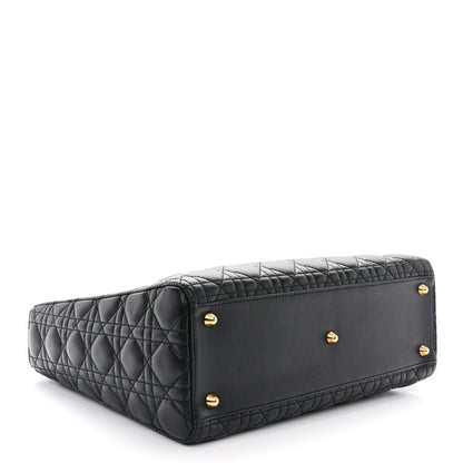 Christian Dior Lambskin Cannage Large Lady Dior Black 4 of 12