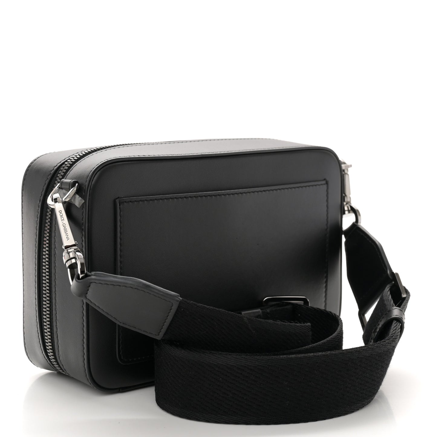 Calfskin Embossed DG Logo Crossbody Bag Black