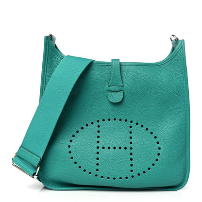 Hermes Taurillon Clemence Evelyne III PM Vert Jade 1 of 10