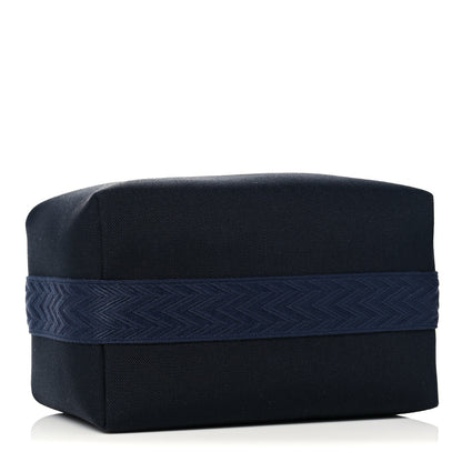 Hermes Canvas Large Bride-A-Brac Pouch Bleu Nuit 4 of 8