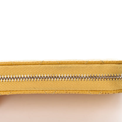 Chanel Caviar Quilted Zip Coin Purse Yellow 8 of 14