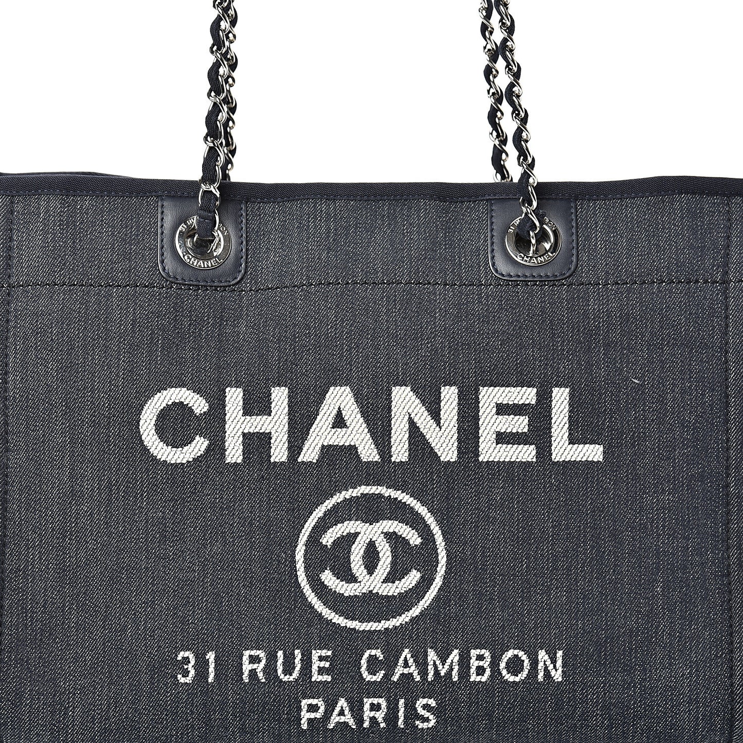 Denim Small Deauville Tote Dark Blue