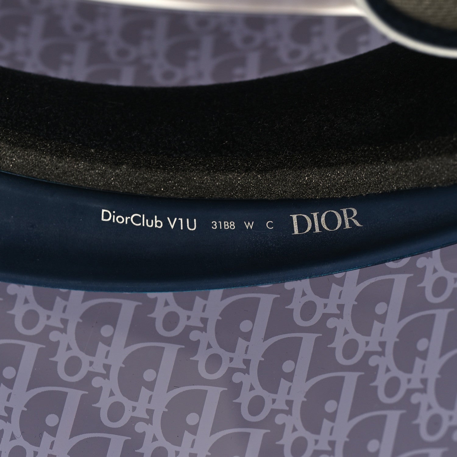 Christian Dior Oblique DiorClub V1U Sun Visor Blue 7 of 8