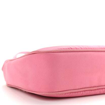 Prada Tessuto Nylon Saffiano Mini Re-Edition 2000 Shoulder Bag Begonia 9 of 13