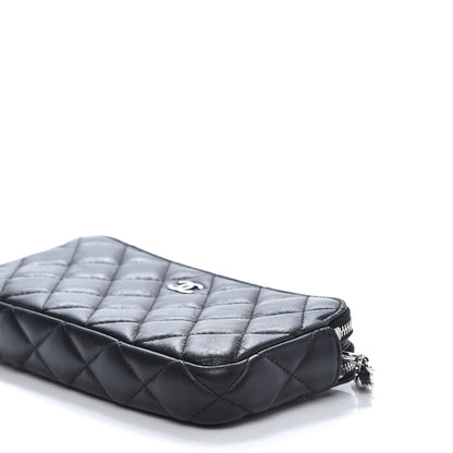 Chanel Lambskin Quilted Small Clutch With Chain Black 7 of 14