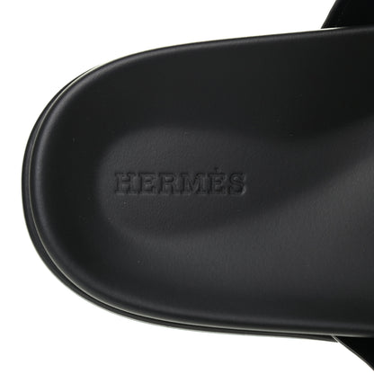 Hermes Calfskin Womens Chypre Sandals 41 Black 7 of 8