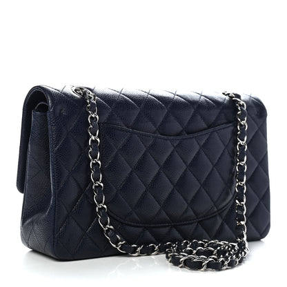 Chanel Caviar Quilted Medium Double Flap Navy 3 of 9