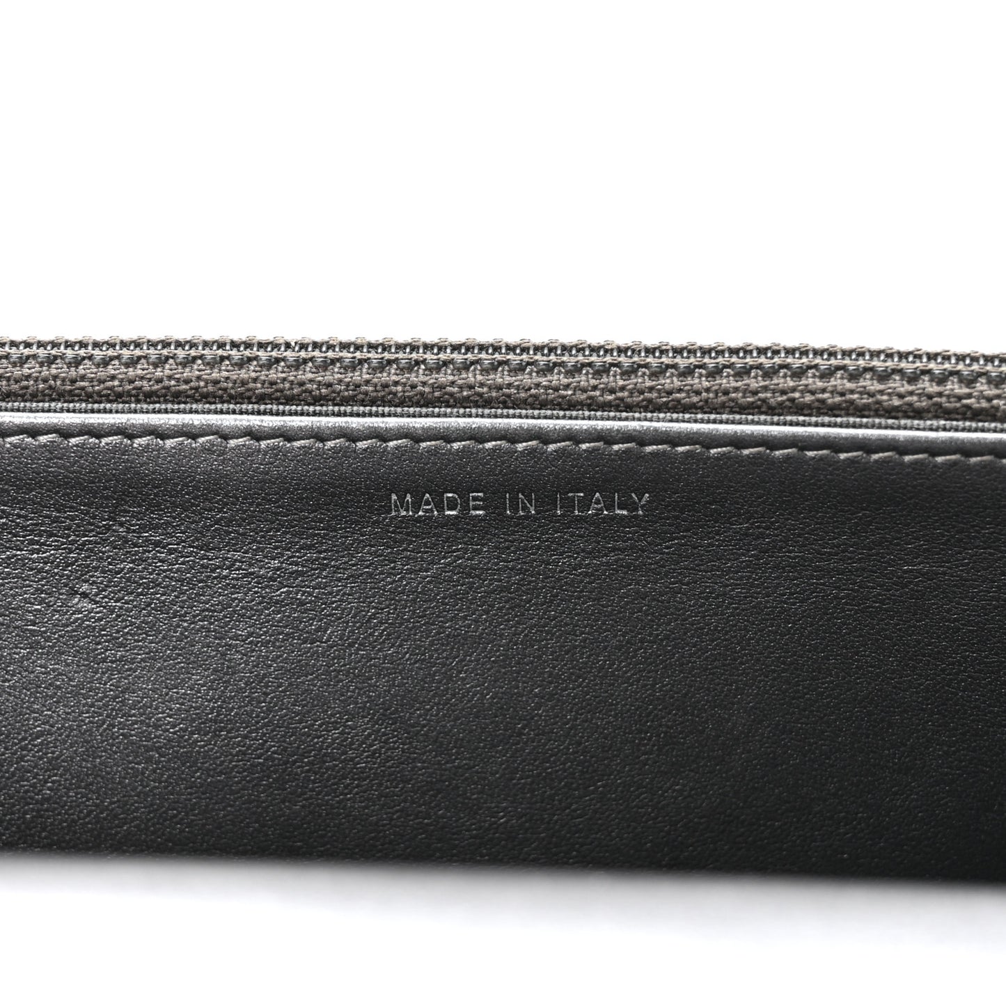Crumpled Metallic Calfskin Quilted Ring Handle Wallet on Chain Silver