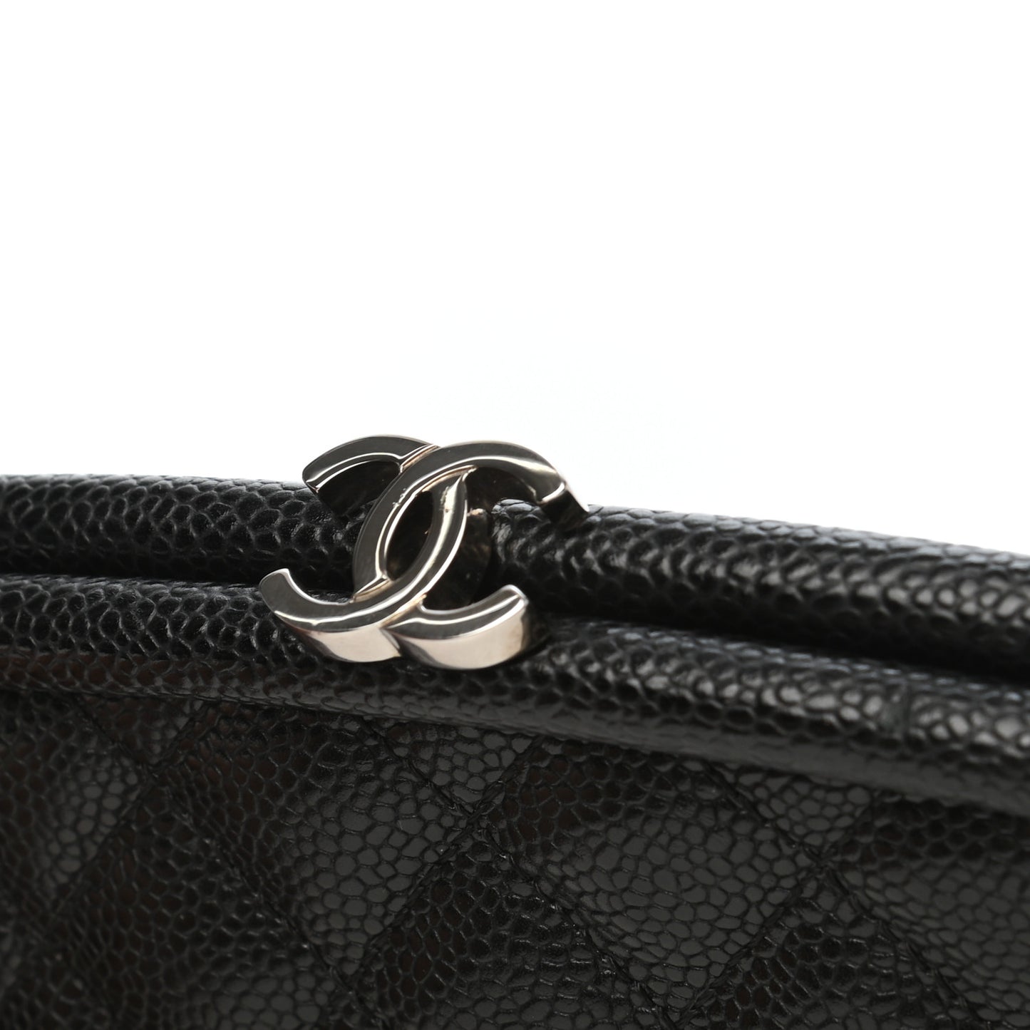 Caviar Quilted Timeless Clutch Black