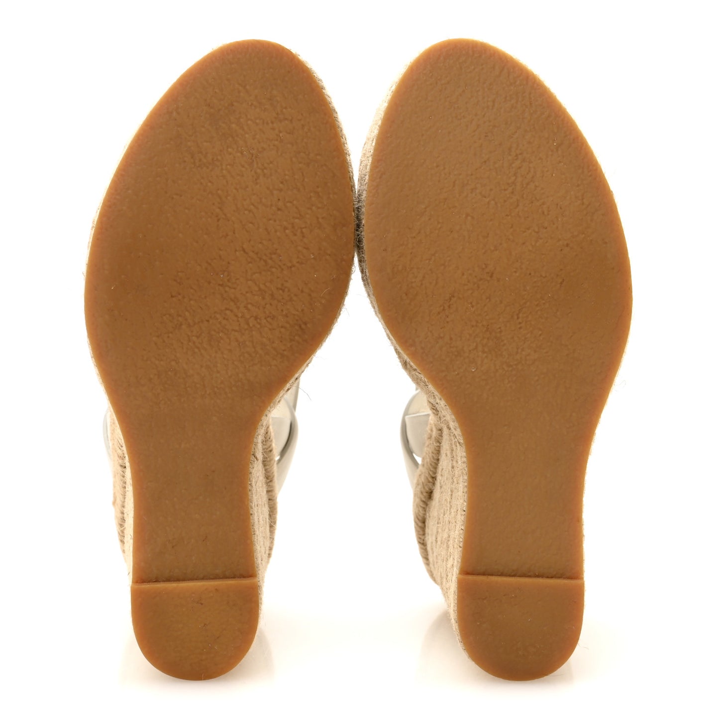 Calfskin Tribute 95 Platform Espadrille Wedge Sandals 36 Porcellana
