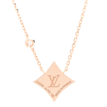 Louis Vuitton 18K Pink Gold Diamond Pink Mother of Pearl Color Blossom BB Star Pendant Necklace 3 of 3